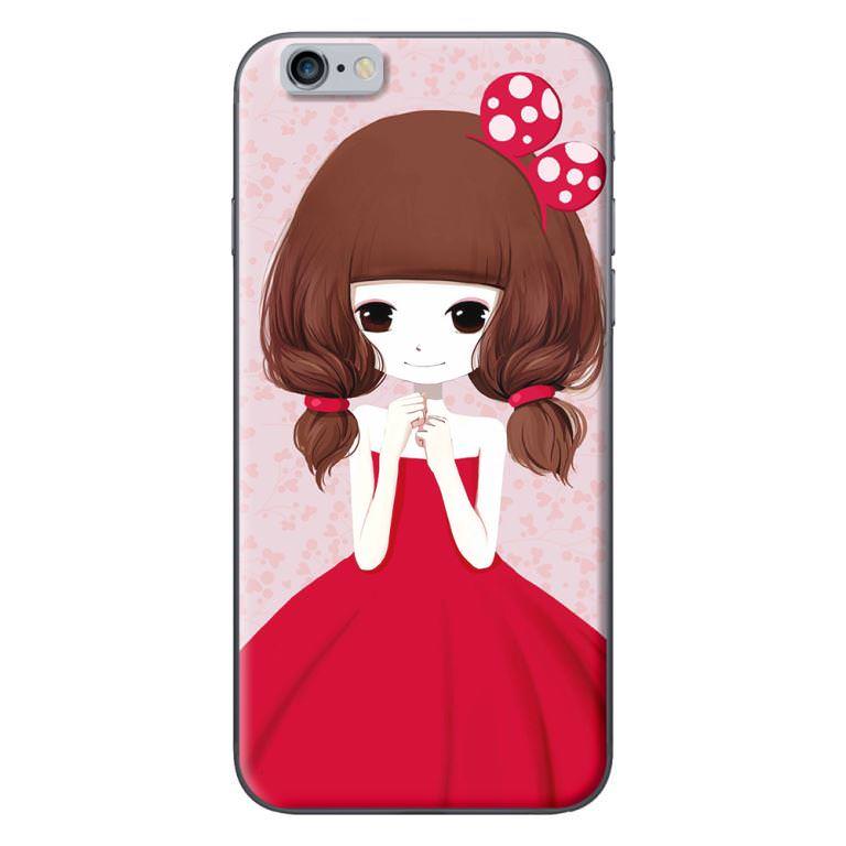Ốp lưng dành cho iPhone 6/6S và iPhone 6 Plus/6S Plus - Anime Cô Gái Nơ Đỏ