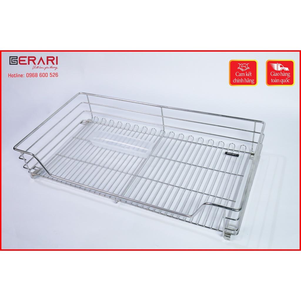 Kệ xoong nồi nan dẹt Gerari chất liệu Inox 304 bóng mờ cao cấp