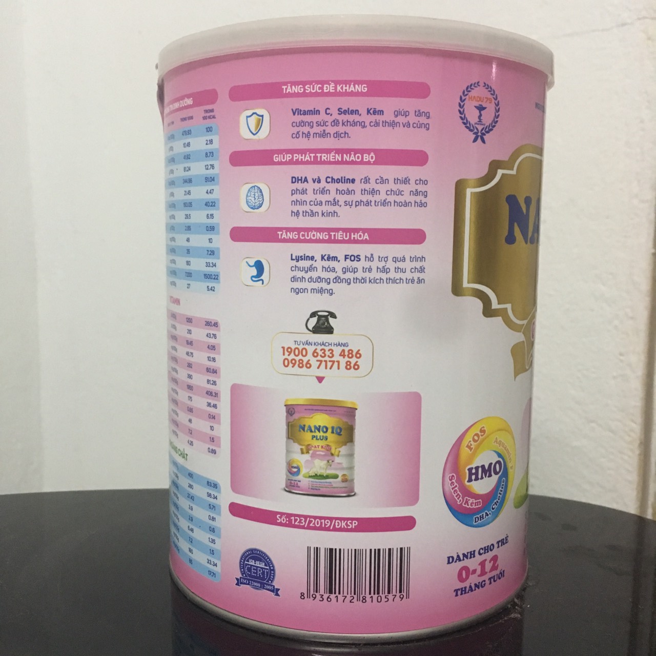 Sữa Dê NANO IQ PLUS GOAT KIDS Cho Bé Dưới 1 Tuổi Tăng Cân Tăng Đề Kháng Lon 900g