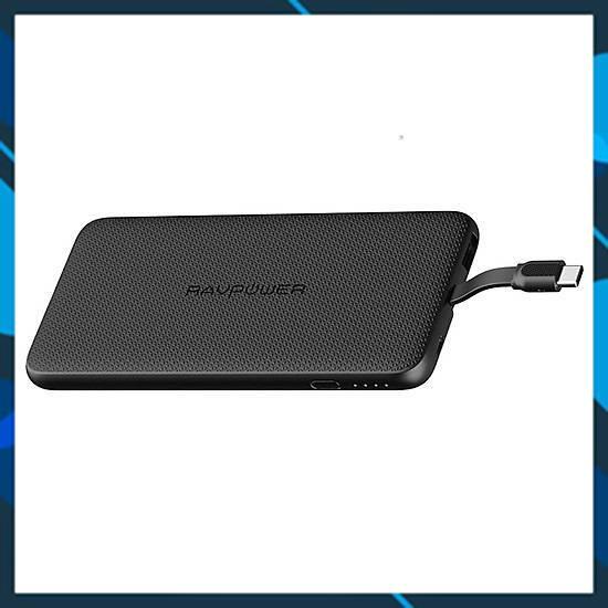 Sạc dự phòng RAVPower 5000mAh RP-PB160 Tích Hợp USB Type-C - Hàng Chính Hãng