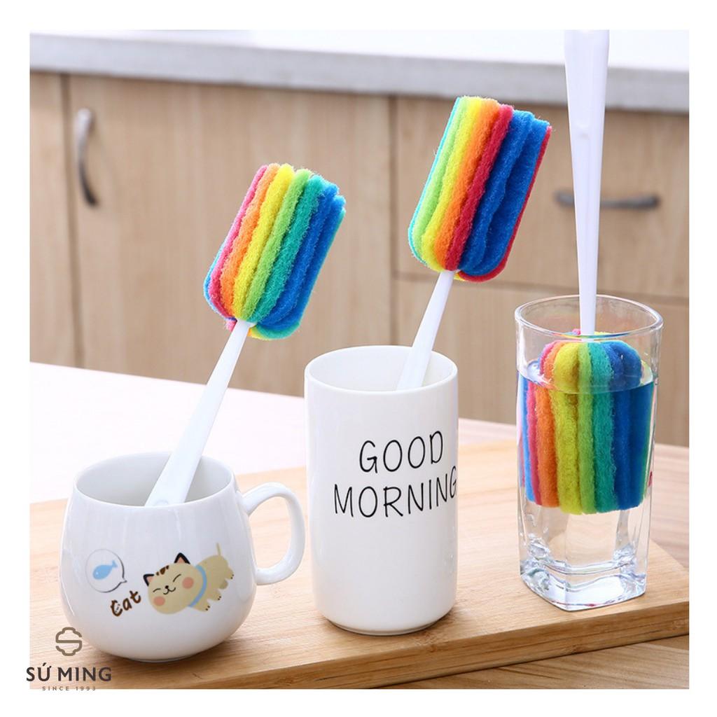 Cọ Rửa Ly Cốc Cầu Vồng, Sắc Màu, Chất Lượng Cao