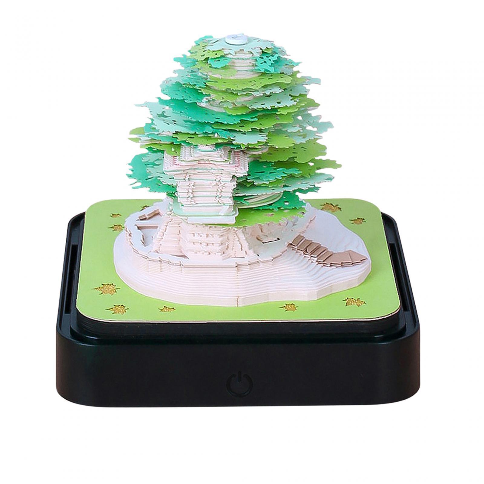 Memo Pad DIY Paper Carving Art Craft 3D Memo Pad with Light