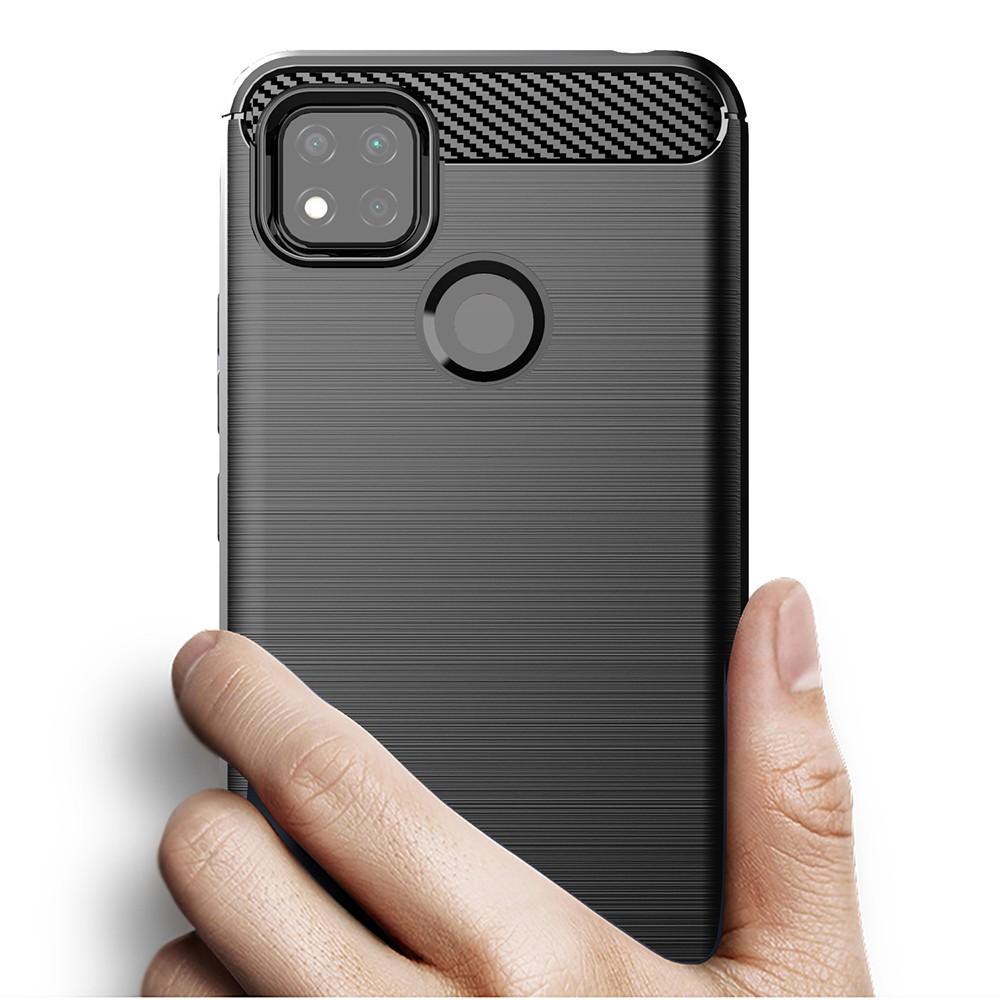 Ốp lưng cho Xiaomi Redmi 9C dẻo Cacbon phay xước chống sốc chống vân tay