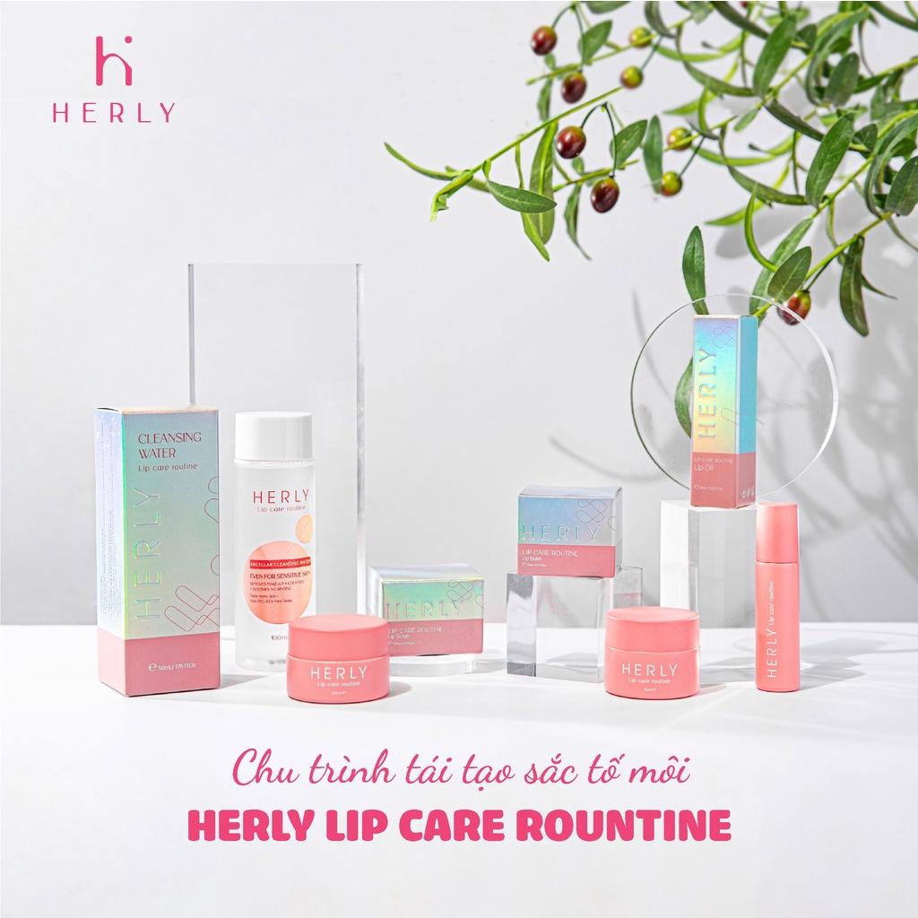 Bộ chu trình dưỡng môi 4 bước tái tạo sắc tố làm hồng môi toàn diện HERLY Lip Care Routine