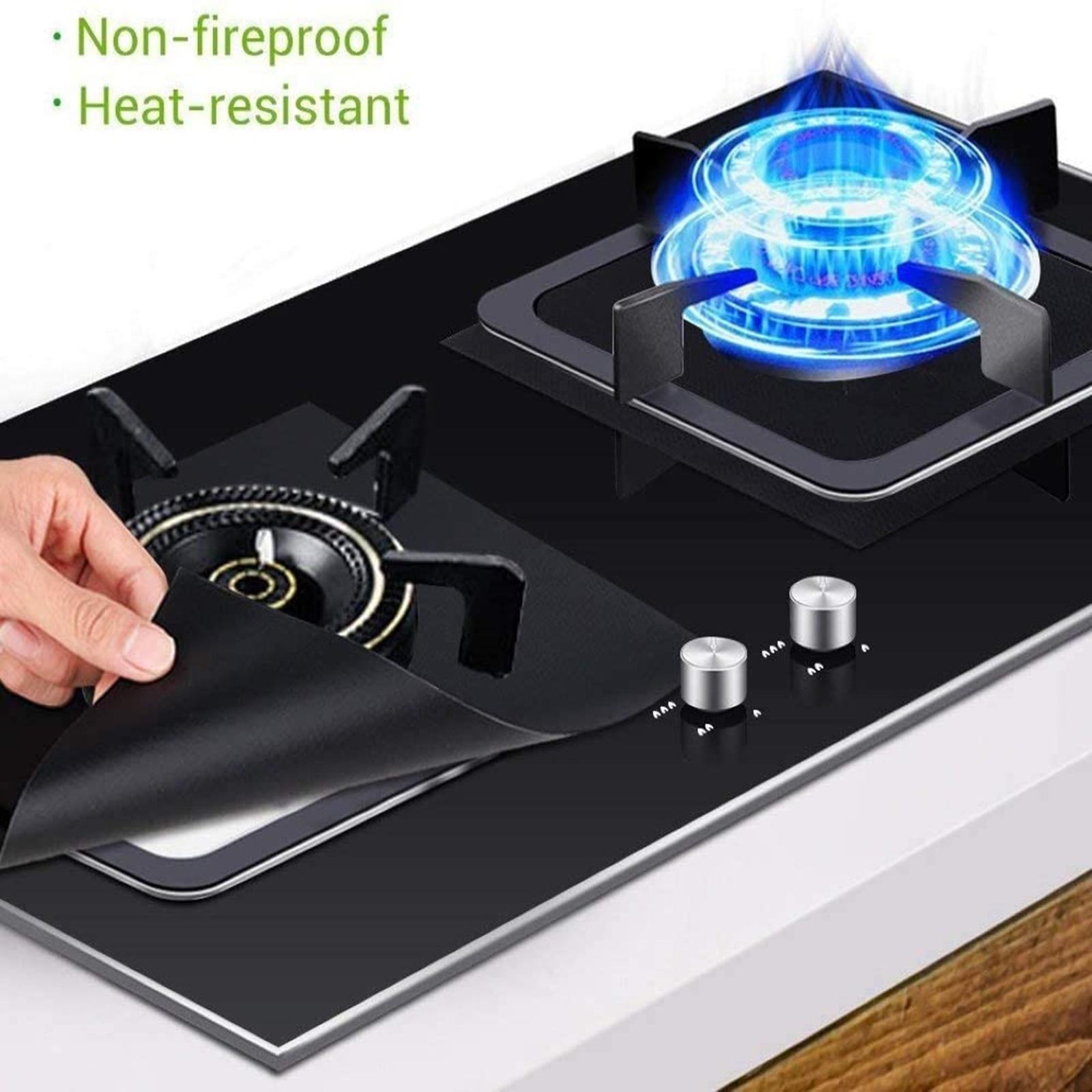 2 Pieces Stove Burner Covers Easy to Clean Reusable for Cooking Kitchen