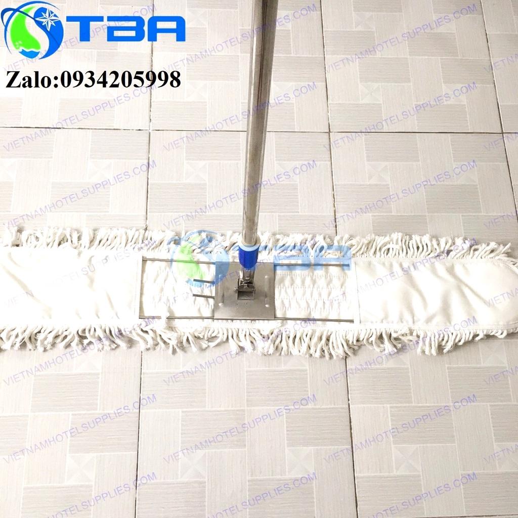 Cây lau sàn công nghiệp bản 120cm cán tăng đơ nhập khẩu cao cấp,sợi cotton màu trắng siêu bền