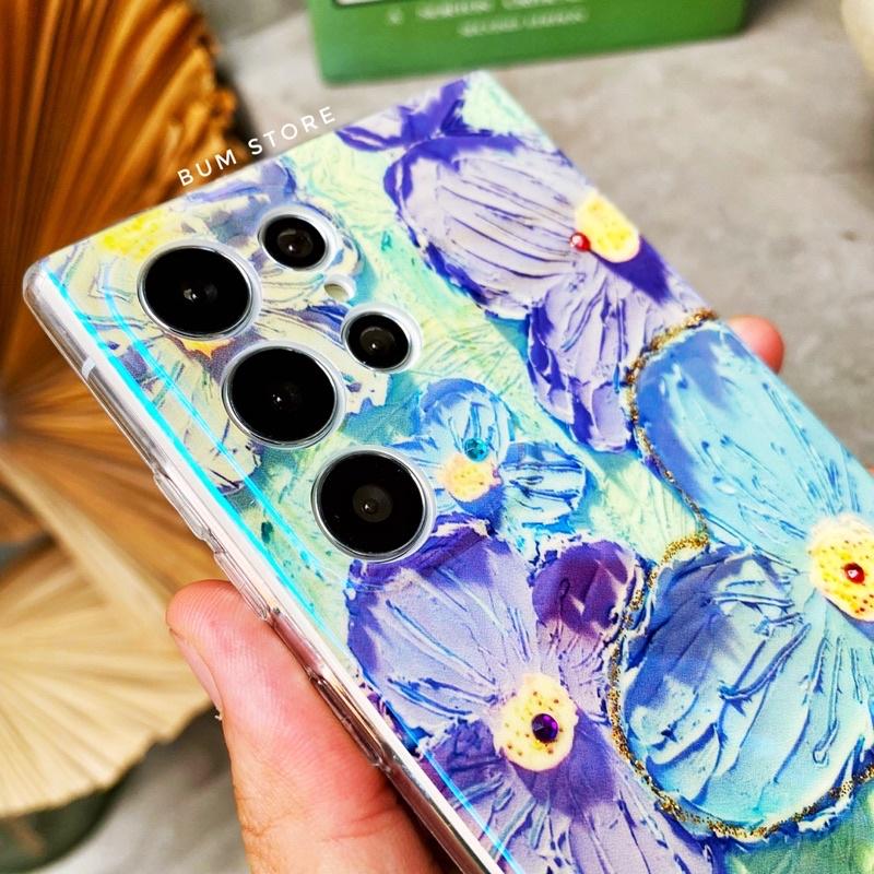 Ốp Lưng Cho Samsung S23 Ultra / S23 Plus / S22 ULTRA / S21 Ultra / S21 Plus / S21 FE / S20 Ultra / S20 FE Hoa Màu Sơn Nước - BUM STORE GALAXY CASE