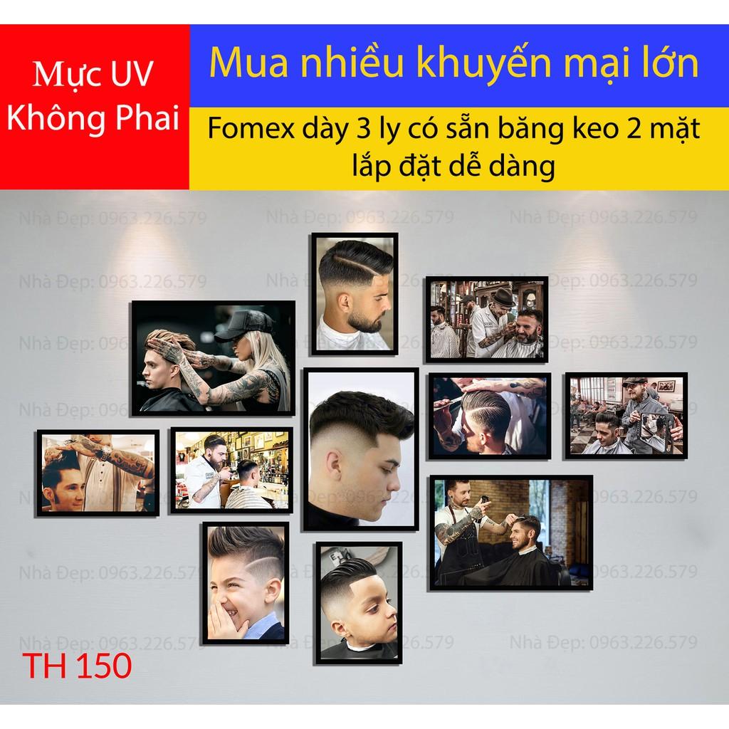 Bộ tranh FOMEX dán tường tiệm cắt tóc nam. Mã TH150