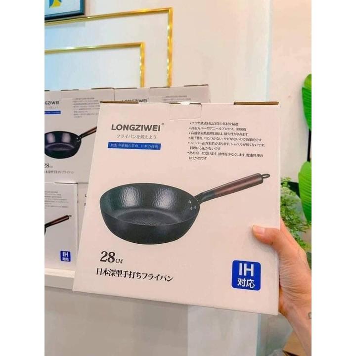 Chảo Chống Dính Sâu Lòng Longziwei Nhật Bản Size 28cm