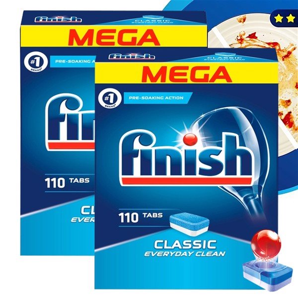 Combo 2 hộp viên rửa bát finish tổng họp 110 viên