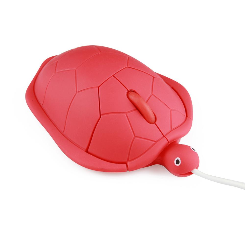 Turtle Shape Wired Mouse Cute Mini Laptop Mouse 1600 DPI Optical Sensor/3 Buttons/Ergonomic Design/USB Powered Computer