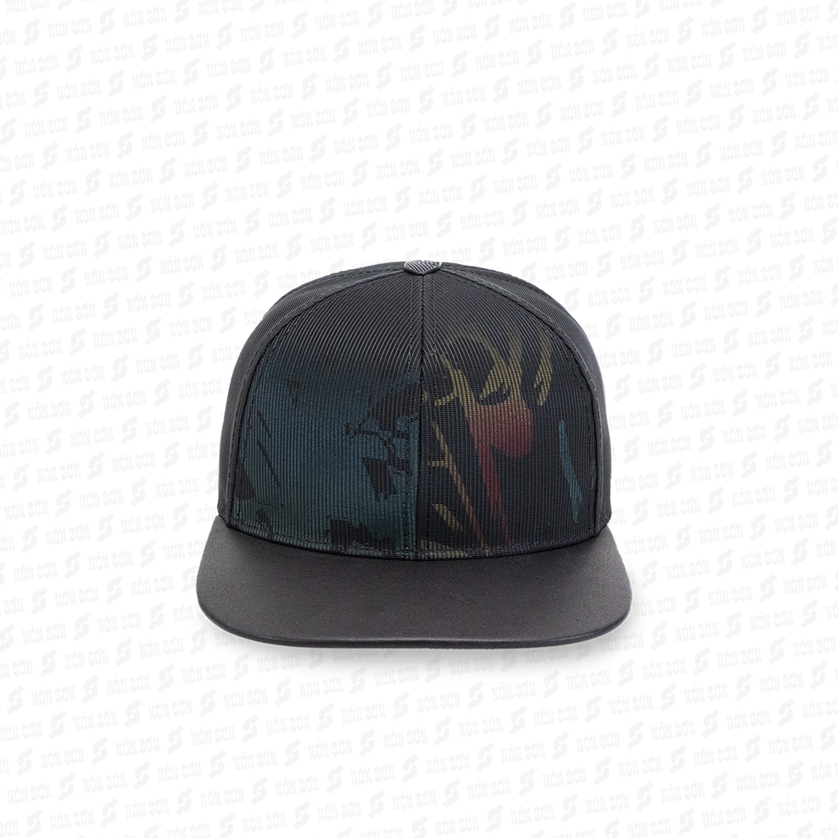 Mũ snapback hiphop NÓN SƠN hoa văn ngẫu nhiên MC210AK-ĐN1HV