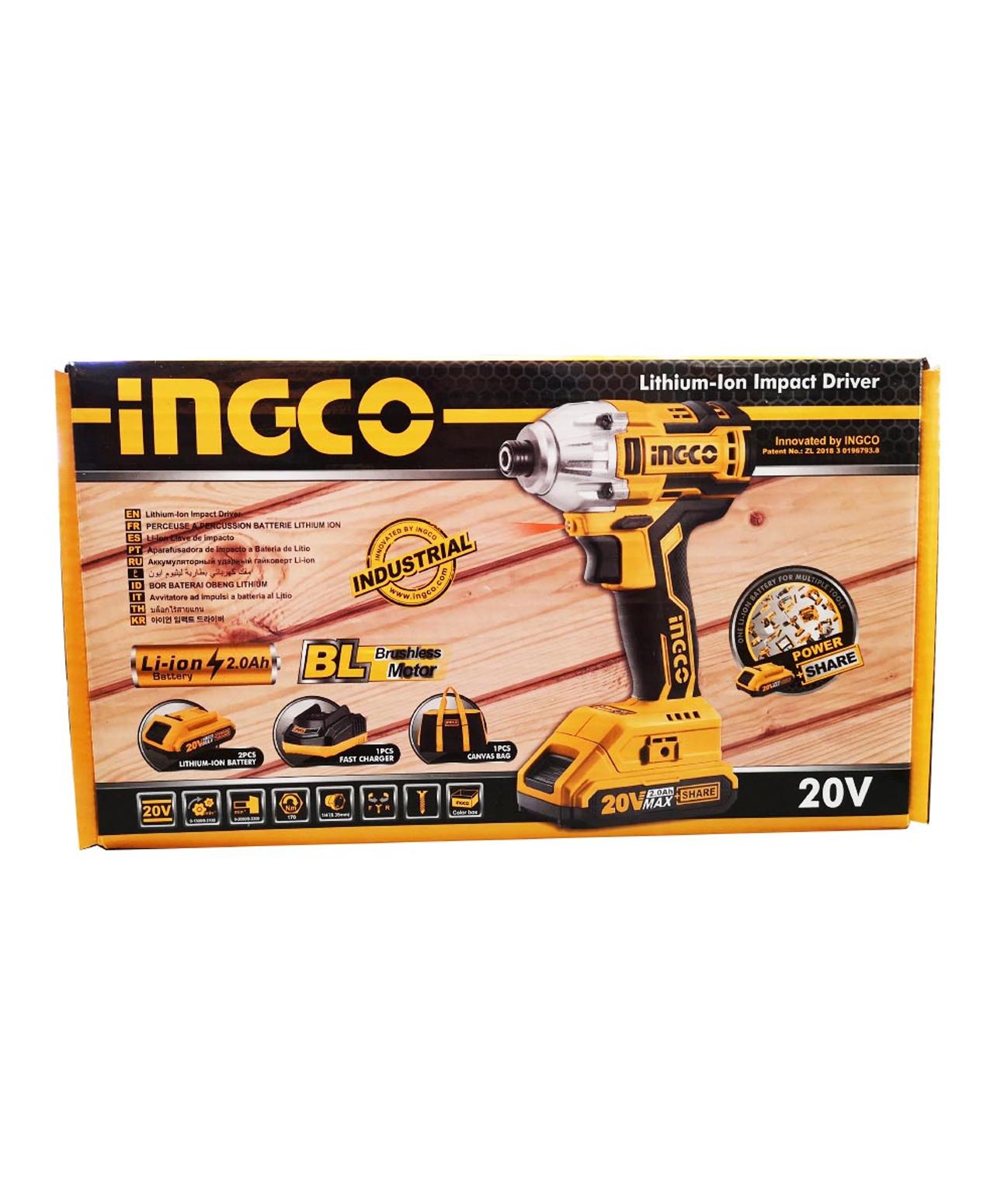 MÁY VẶN VÍT/ SIẾT VÍT DÙNG PIN 20V INGCO CIRLI2002 - HÀNG CHÍNH HÃNG