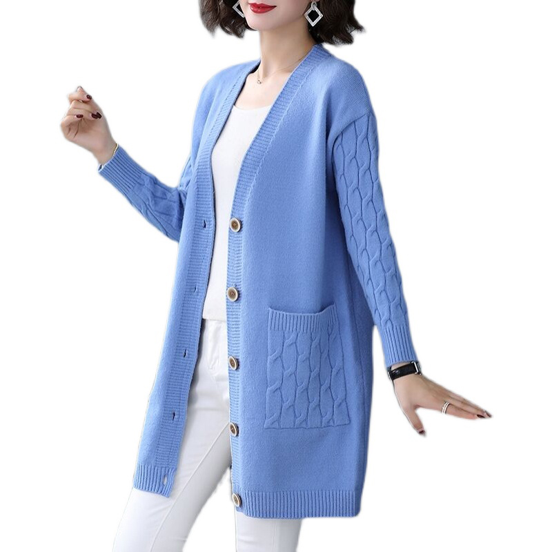 Áo len nữ cardigan dáng dài phong cách Hàn Quốc chất len mềm mại siêu xinh