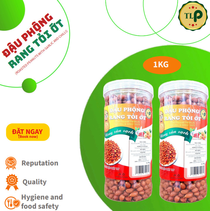 ĐẬU PHỘNG RANG TỎI ỚT TÂN LỘC PHÁT COMBO 1KG - MỖI HŨ 500G [ MẪU MỚI ]