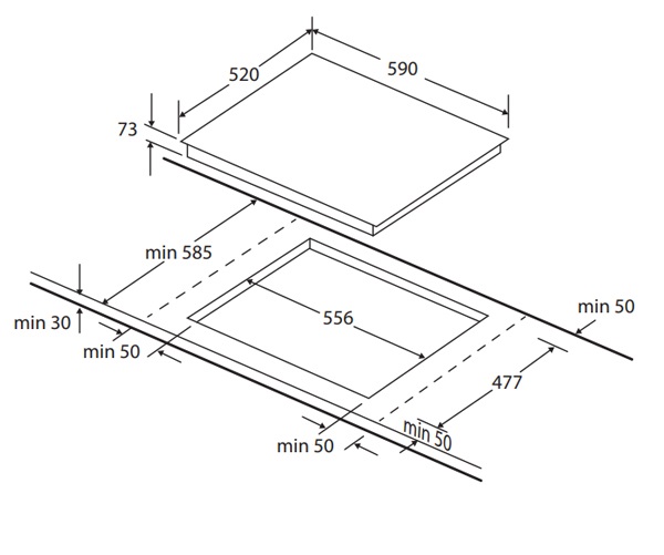 Combo Bếp 3 Lò Điện Từ Nagakawa UltraSlim NK3C06M Và Máy Hút Mùi Nagakawa NKCH08M70 Tích hợp công nghệ NaSYNC - Tự động đồng bộ điều khiển giữa bếp điện từ và hút mùi Điều khiển chuyển động Leap Motion và Touch Control bằng cách vẫy tay - Hàng Chính Hãng