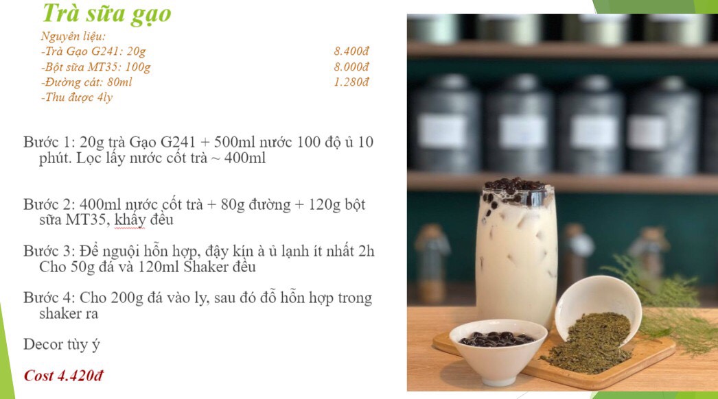 Trà Xanh Gạo G241 Dotea 100g - Ngọt Thanh Hương Gạo Vị Matcha Nồng Nàn