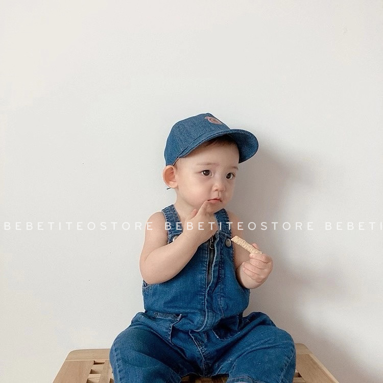 Mũ Nón Lưỡi Trai Thêu Gấu Dễ Thương Cho Bé Trai Bé Gái 1-3 tuổi Bebé Tí Tẹo