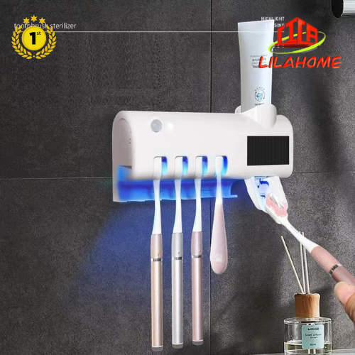 Giá Treo Khử Trùng Bàn Chải Đánh Răng Bằng Tia UV, Nhả Kem Đánh Răng Tự Động, Cảm Biến Tự Động Thông Minh - Hàng Chính Hãng