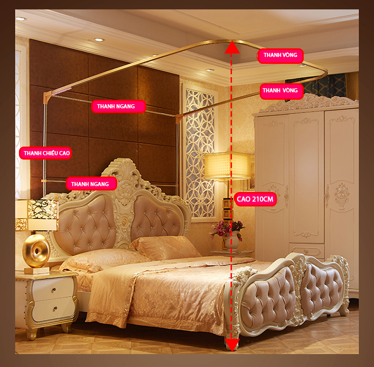 Màn Khung Không Khoan Tường Mùng khung đẹp hiện đại cao cấp EASY DREAM