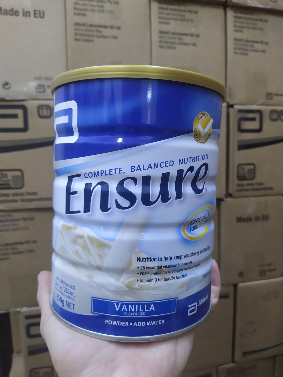 02 Hộp Sữa Bột Ensure Úc Vị Vani  850g