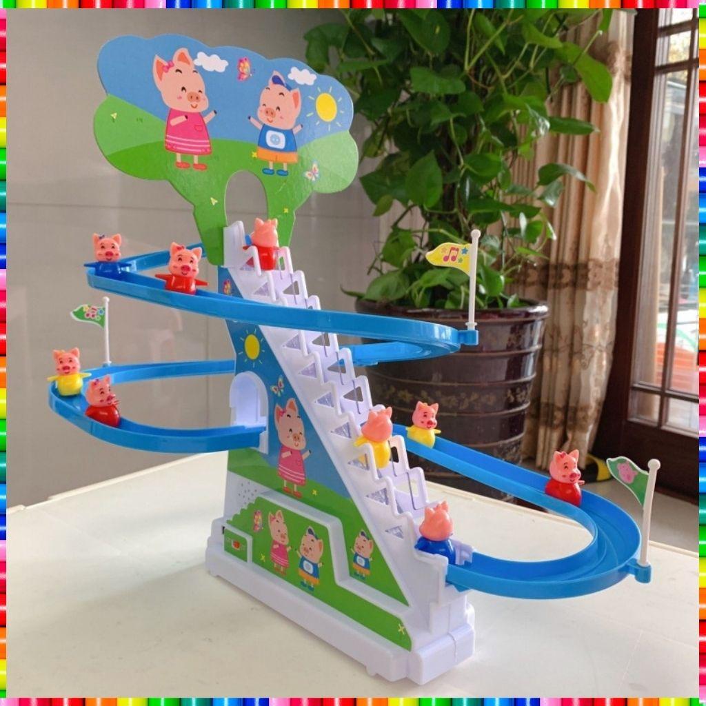 Đồ Chơi Trẻ Em Heo Con Leo Cầu Thang Ngộ Nghĩnh Có Âm Nhạc Và Đèn
