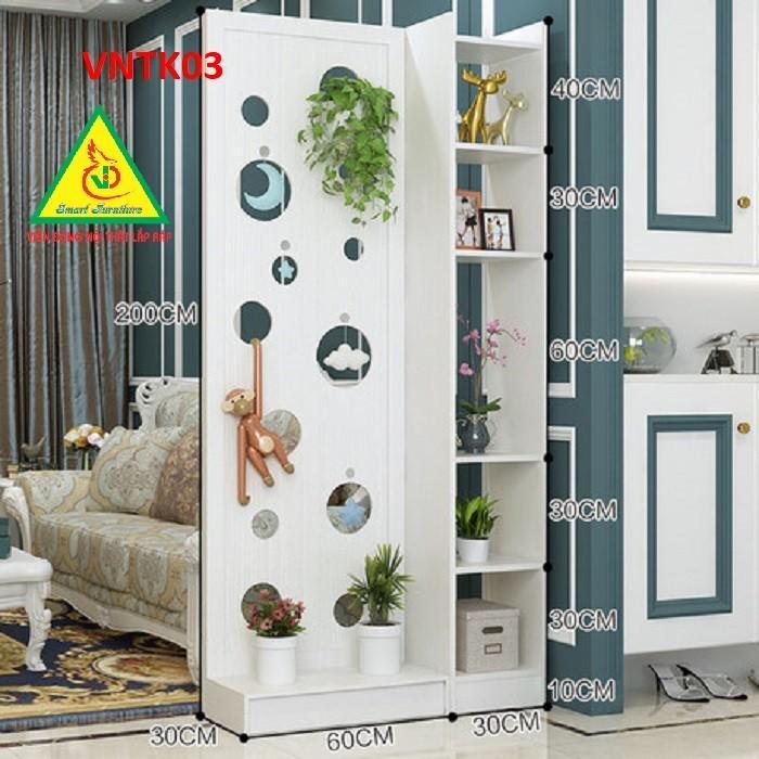 Vách ngăn phòng khách nhà bếp - Vách ngăn liền kệ VNTK03- Nội thất lắp ráp Viendong Adv