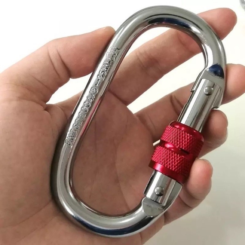 Móc treo khóa chữ D đa năng carabiner dùng treo võng yoga - đi leo núi Sportslink