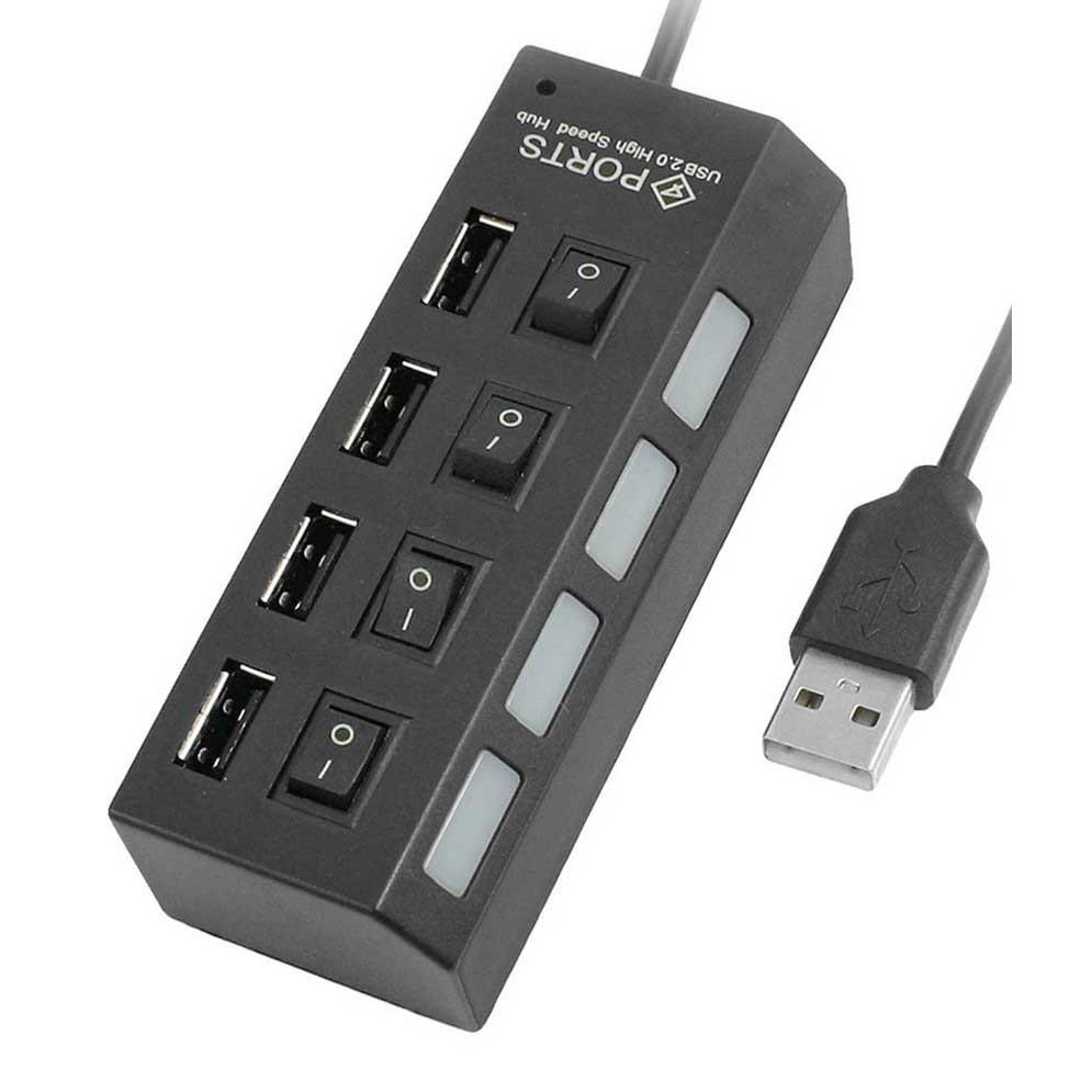 Hub Usb 4 port Có Công Tắc và đèn LED