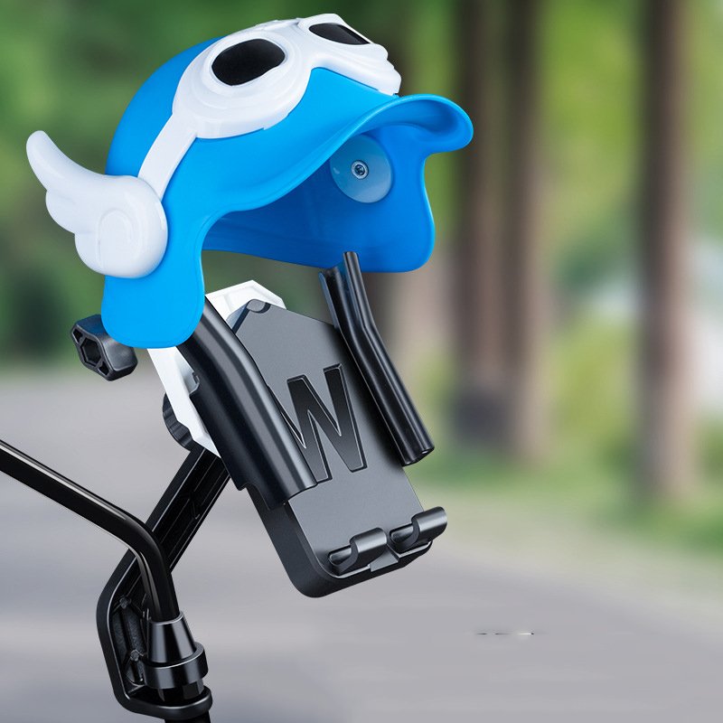 Giá Đỡ Điện Thoại Trên Xe Máy Helmet Có Mũ Bảo Hiểm Che Nắng Mưa Tiện Lợi