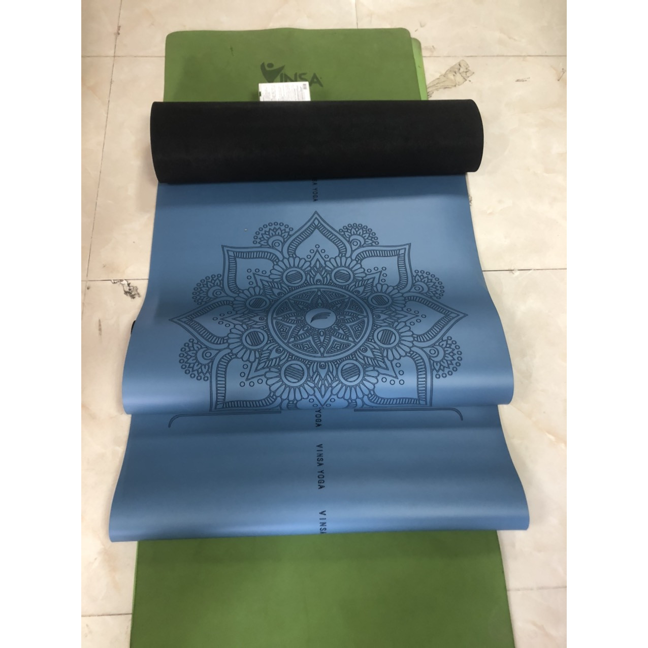 Thảm Tập Yoga Định Tuyến Cao Su VS Dày 5mm Nặng 3.3kg Hàng Nhập Khẩu + Kèm Túi Đựng Cao Cấp