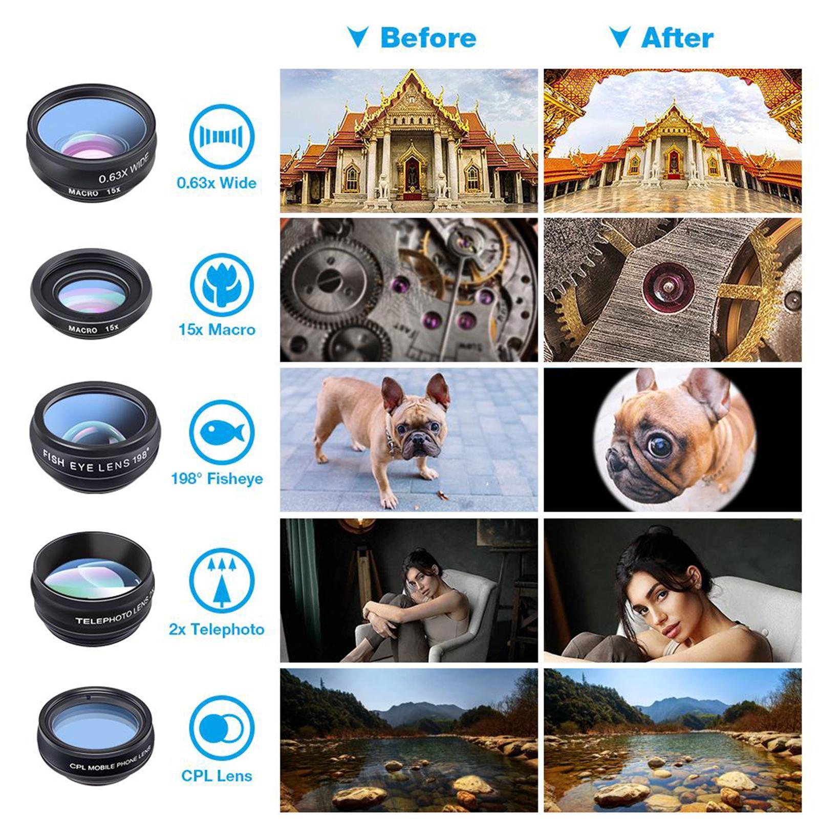 Phone Camera Lens Telephoto CPL Radial for Most Phone Camera