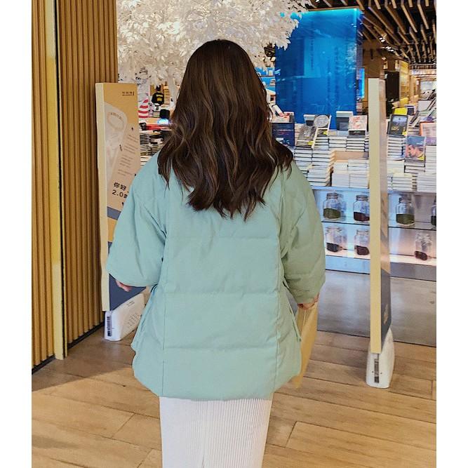 Hình ảnh  Có sẵn áo khoác phao nữ Hàn Quốc bông lông cừu cao cấp