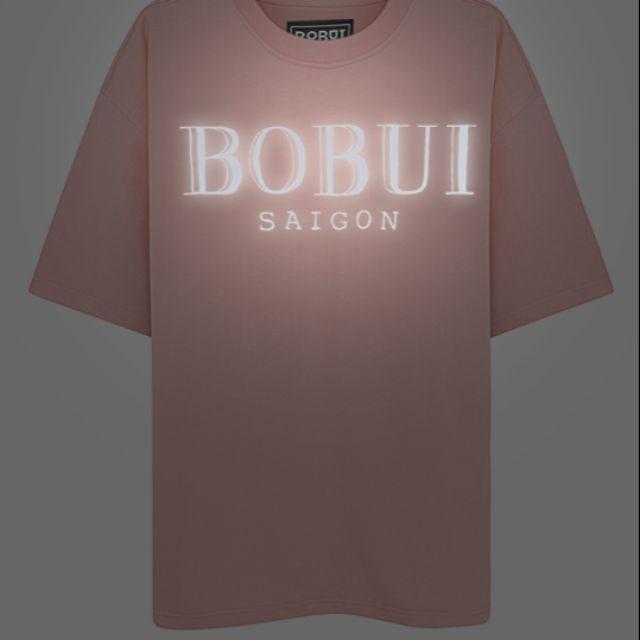Áo Oversize BOBUI Hồng Phản Quang , Tee Bobui Saigon Reflective Pink Unisex