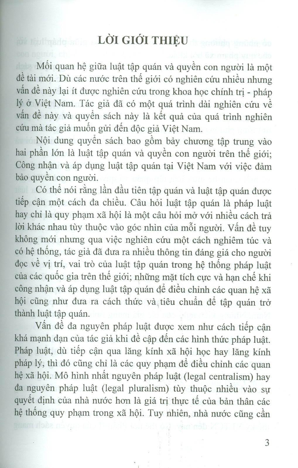 LUẬT TẬP QUÁN VÀ QUYỀN CON NGƯỜI (Sách chuyên khảo)