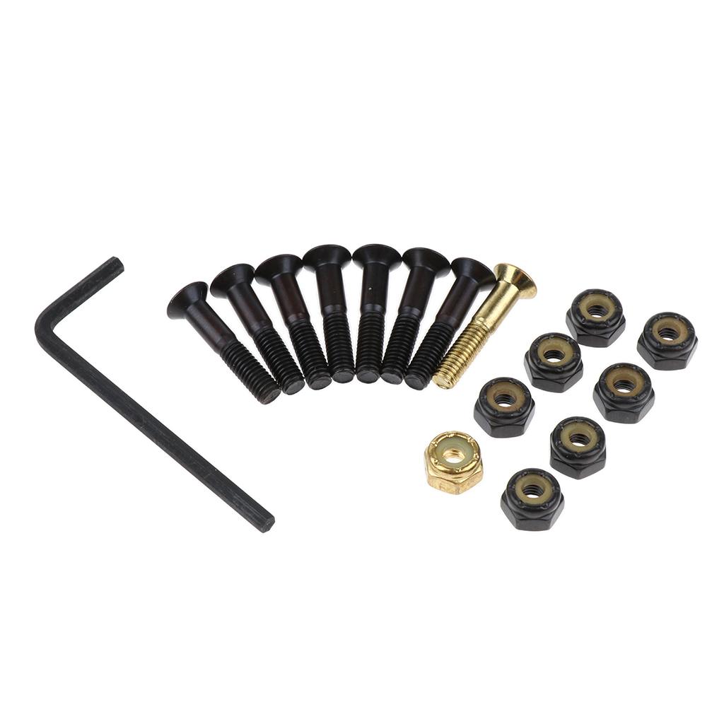 8pcs Replacement Skateboard Truck Hardware Set Longboard Screws Bolts Wrench