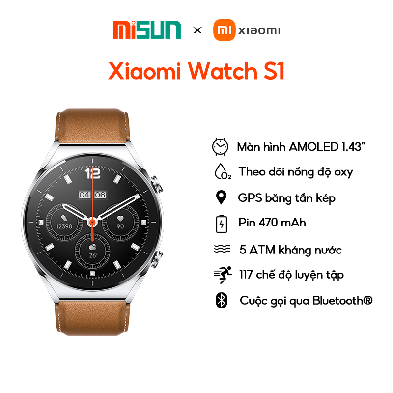 Đồng hồ thông minh Xiaomi Watch S1 - Hàng Nhập Khẩu