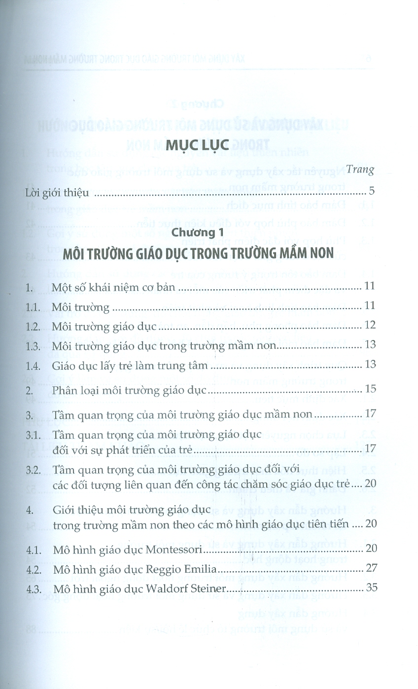 Xây Dựng Môi Trường Giáo Dục Trong Trường Mầm Non Theo Định Hướng Lấy Trẻ Em Làm Trung Tâm