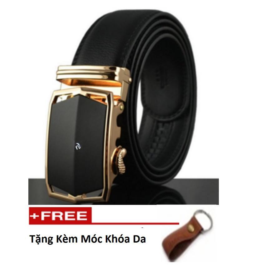 Thắt lưng nam da thật cao cấp Thành Long 203833-26 tặng móc khóa da thật cao cấp K550