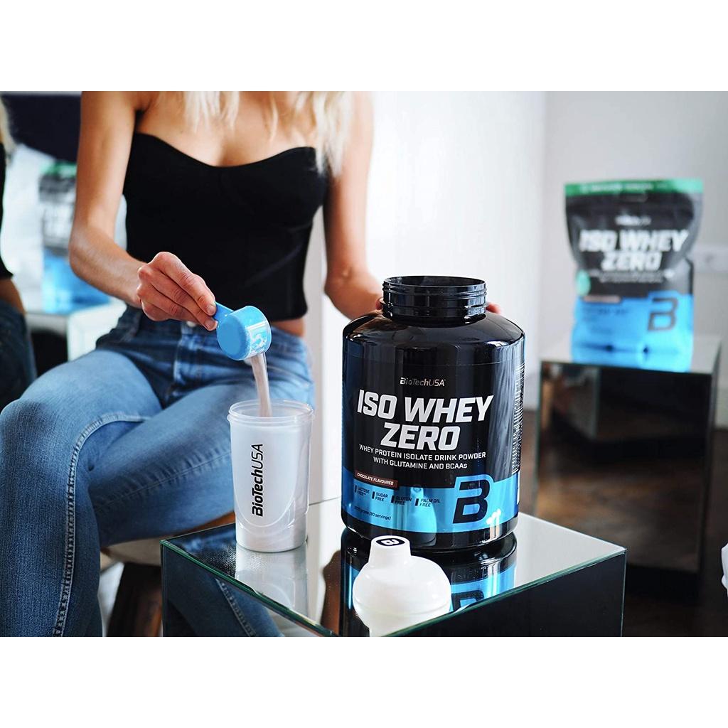 BIOTECH ISO WHEY ZERO Sữa Whey Dinh Dưỡng Tăng Cơ Phục Hồi Cơ Bắp Whey Isolate Protein 5lbs 90 Ser