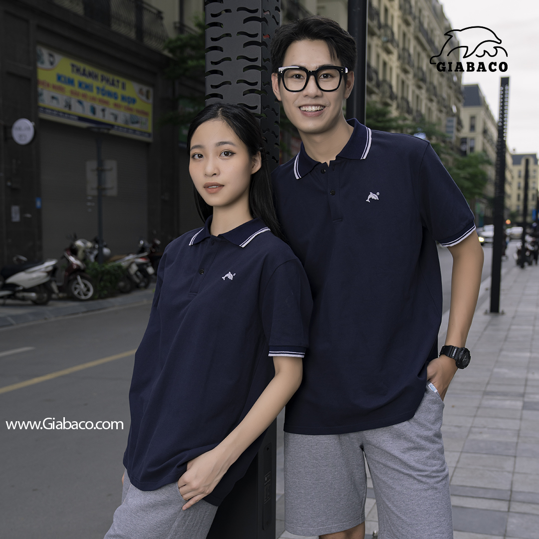GIABACO-POLO NAM NỮ XANH NAVI-POC0221 SANG TRỌNG -LỊCH LÃM