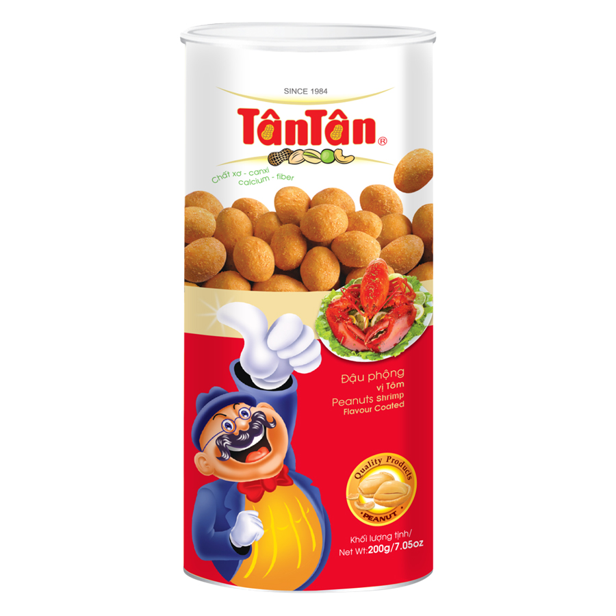 Combo 5 Loại Đậu Phộng Tân Tân: Nước Cốt Dừa + BBQ + Gà + Tôm + Phô Mai