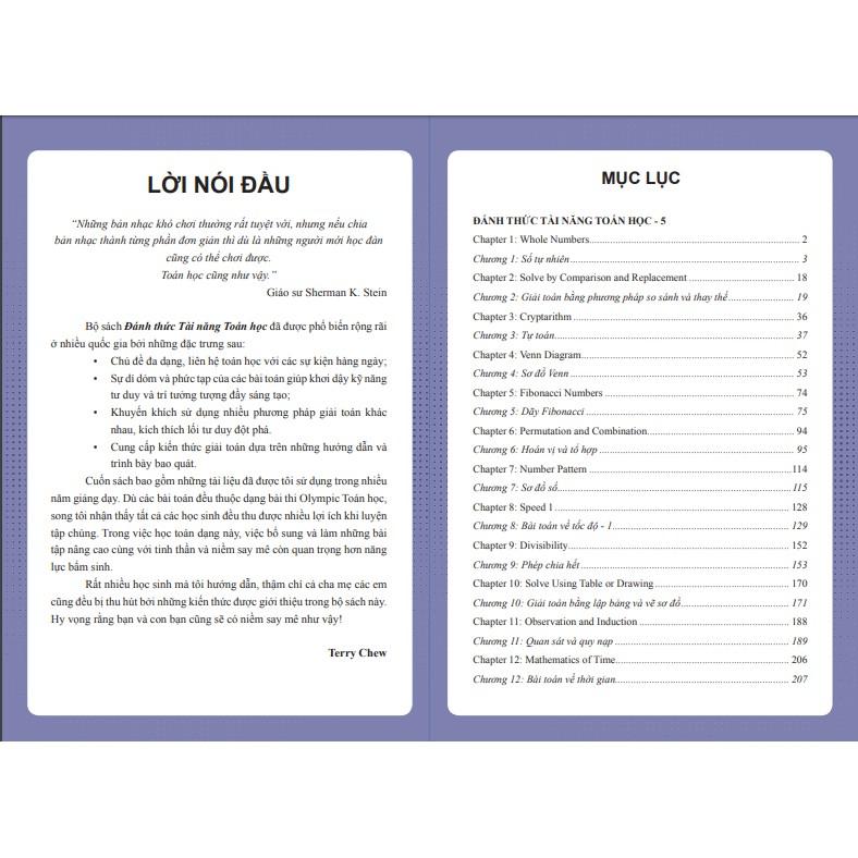 Sách Đánh Thức Tài Năng Toán Học 4 &amp; 5 ( Bộ 2 cuốn, 10 - 13 tuổi )