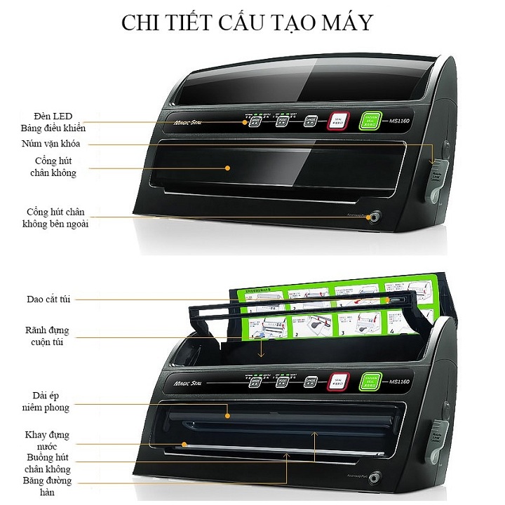 Máy hút chân không Magic MS1160 Hàng Chính Hãng