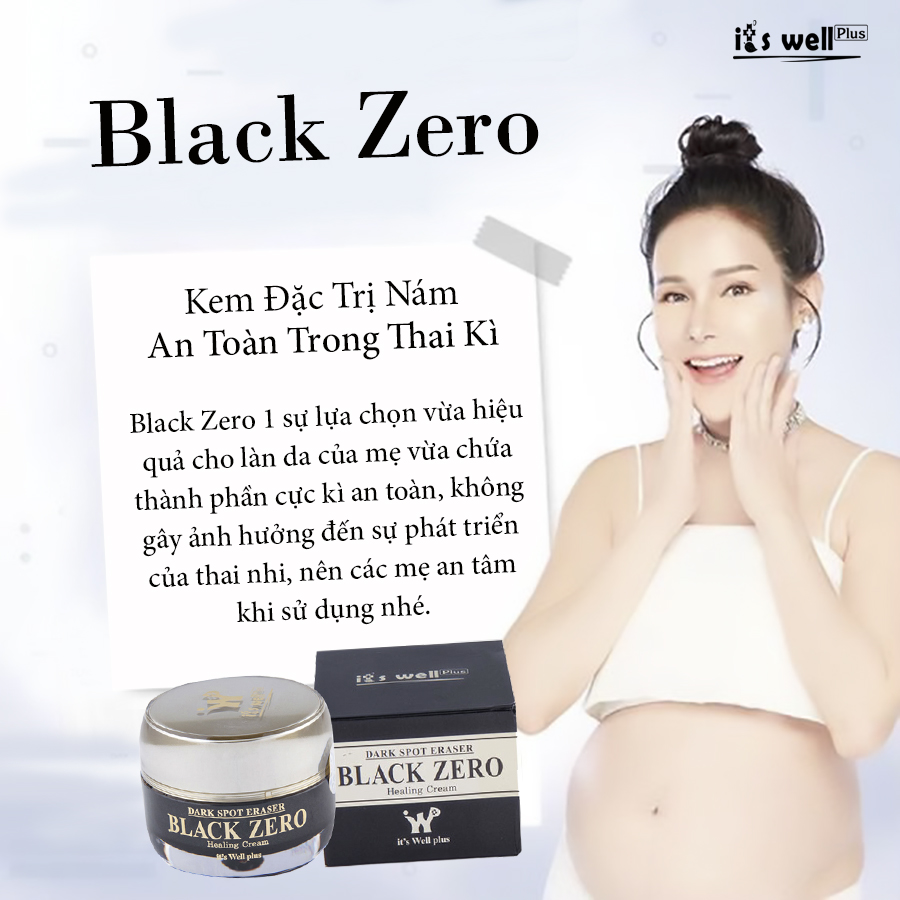 Kem Dưỡng Da Xóa Thâm Nám It's Well Plus Dark Spot Eraser Black Zero Healing Cream (30g)