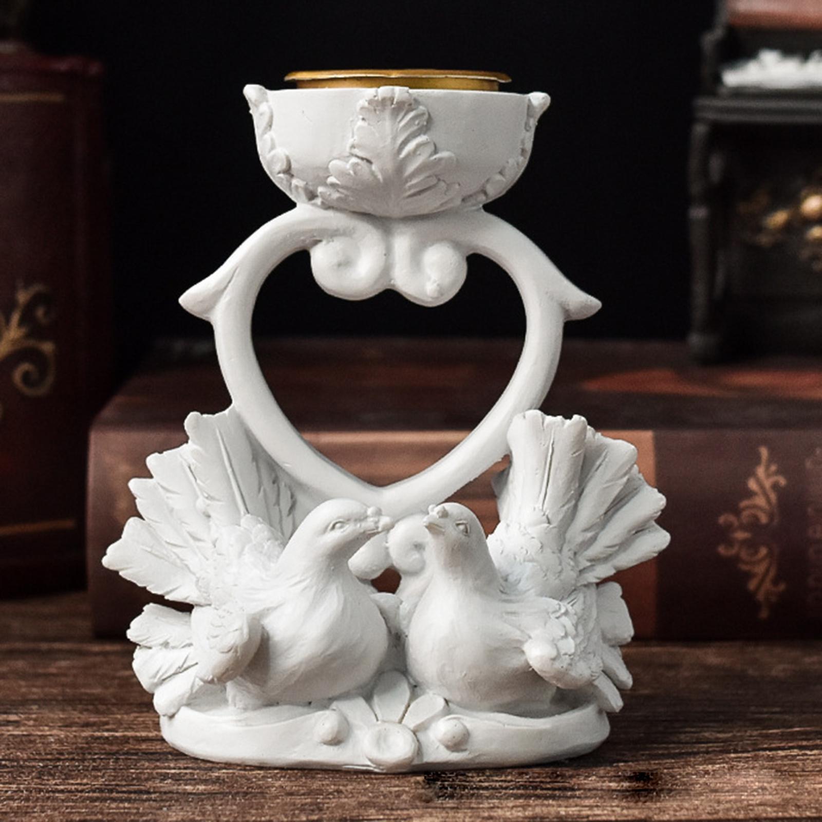 Bird Figurine Candlestick Candleholder Candle Holder for Wedding Holiday