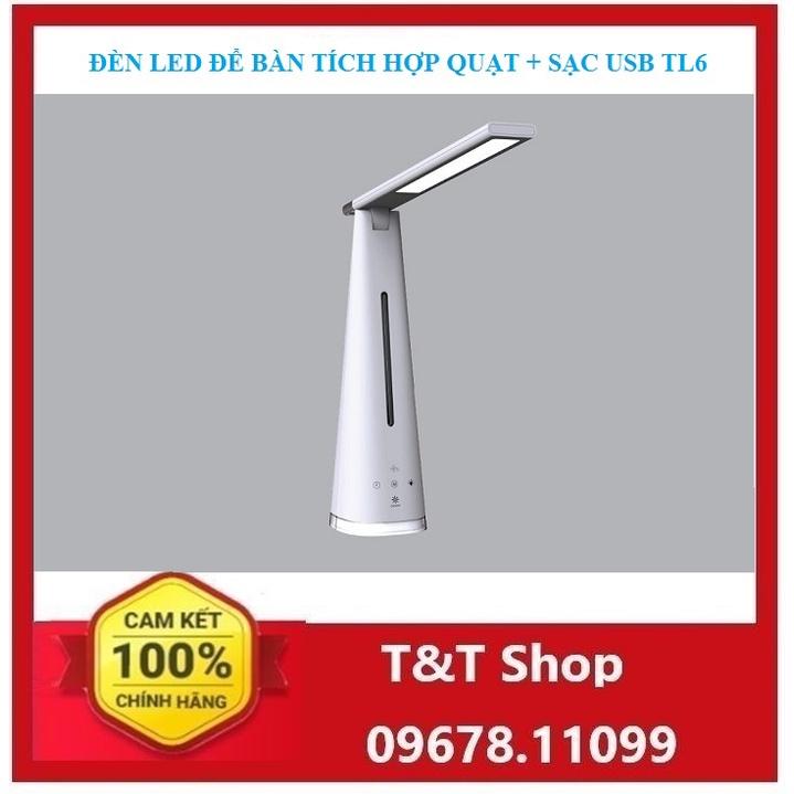 ĐÈN LED ĐỂ BÀN TÍCH HỢP QUẠT + SẠC USB TL6