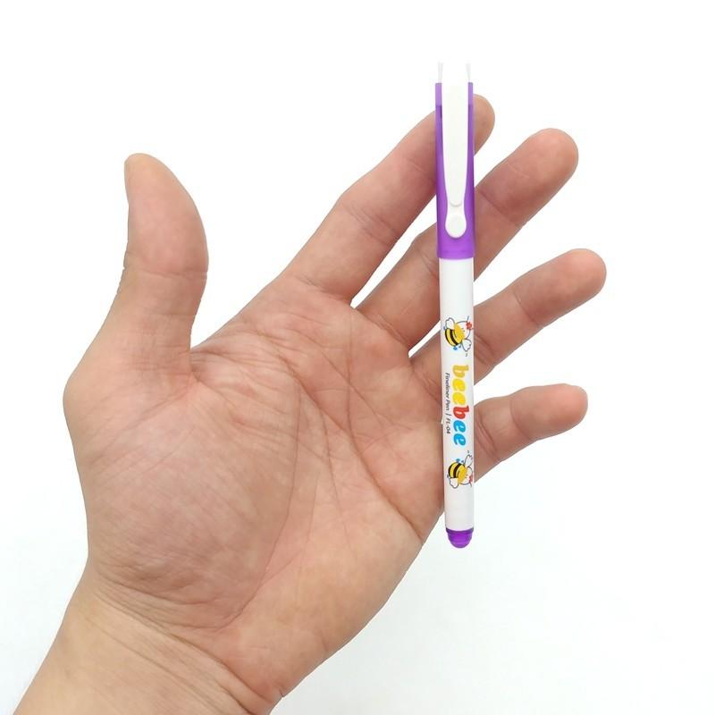 Bút lông kim Beebee màu tím cho học sinh 0.3mm,viết thay bút mực