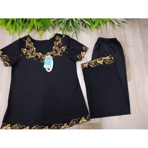 Bộ quần áo nữ mặc nhà, cộc tay quần dài thun lạnh Paltal 13100
