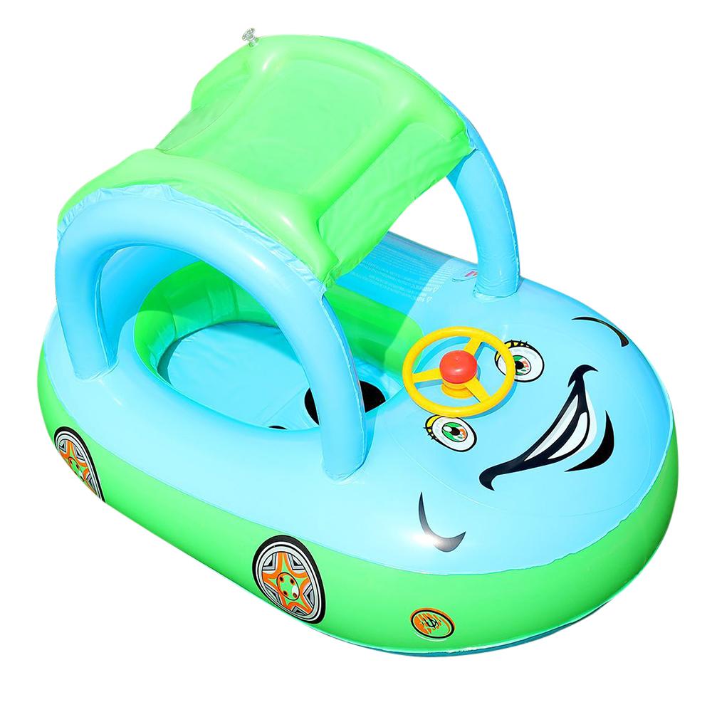 Phao bơm hơi có mái che hình ô tô cho bé